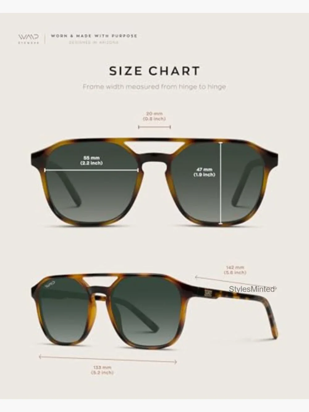 Polarized Double Bridge Rectangular Unisex Sunglasses
